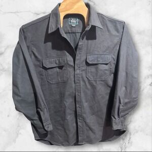 Woolrich Vintage Men's Long Sleeve Gray Cotton Flannel XXL NEW